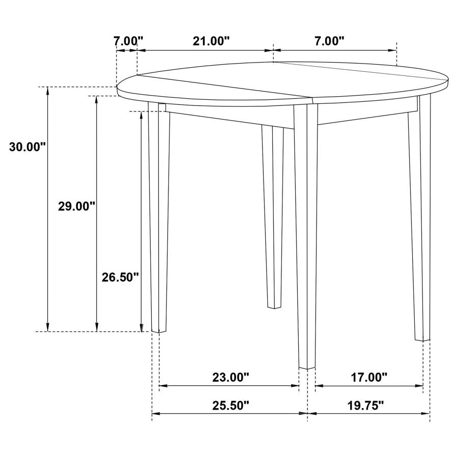 Bucknell 3-piece Dining Set with Drop Leaf Natural and Tan