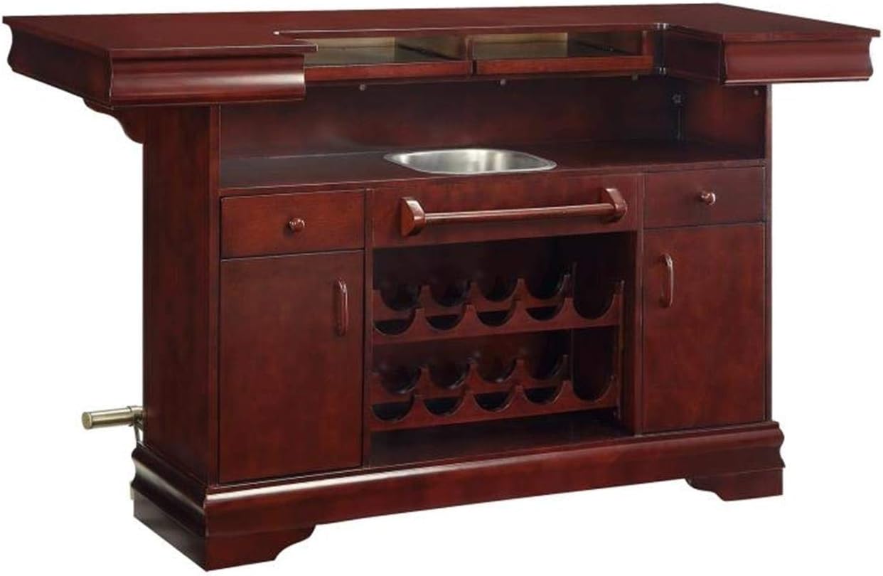 Coaster Lambert Bar Unit with Sink Cherry