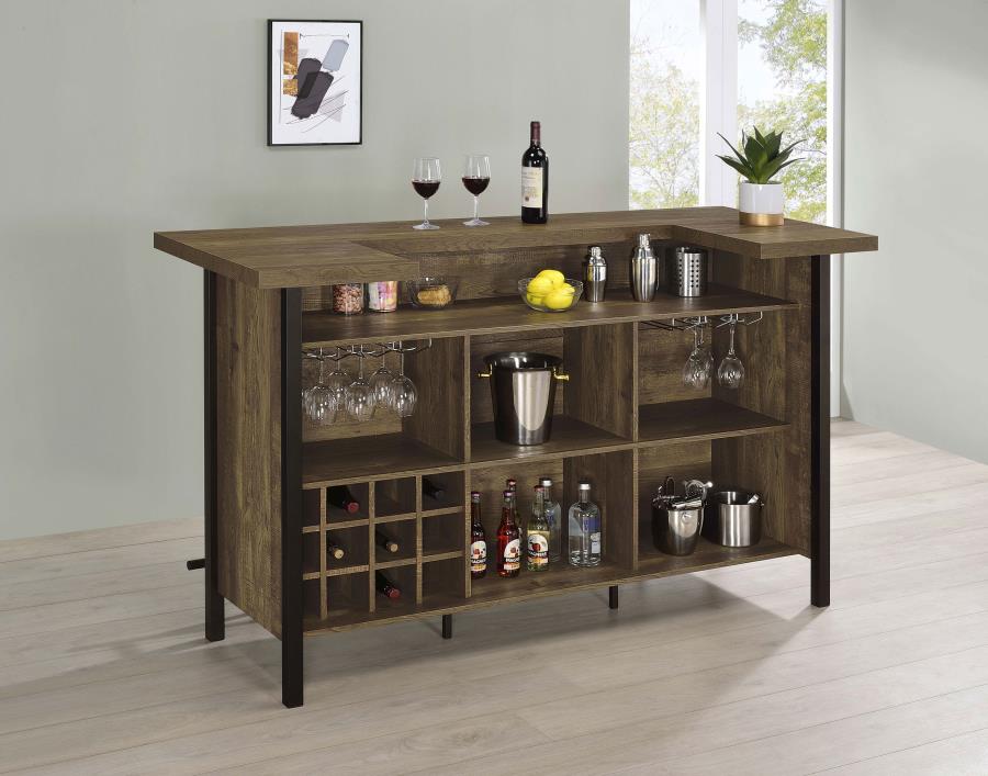 Bellemore Home Bar Unit In Rustic Oak