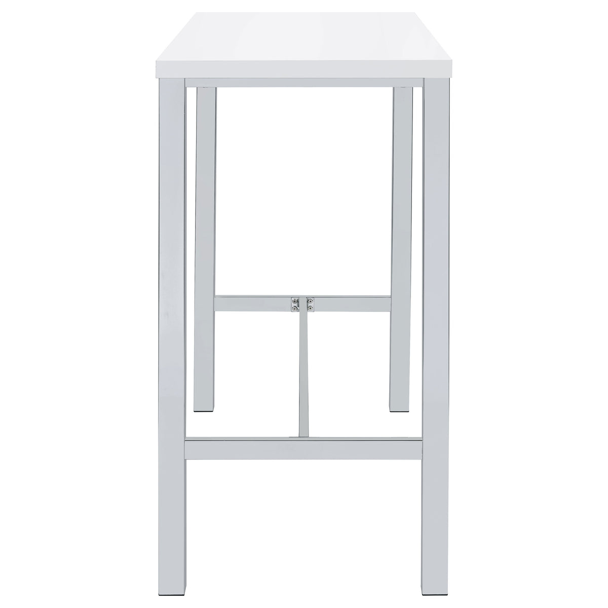 Natividad 5-piece Pub Height Bar Table Set White High Gloss