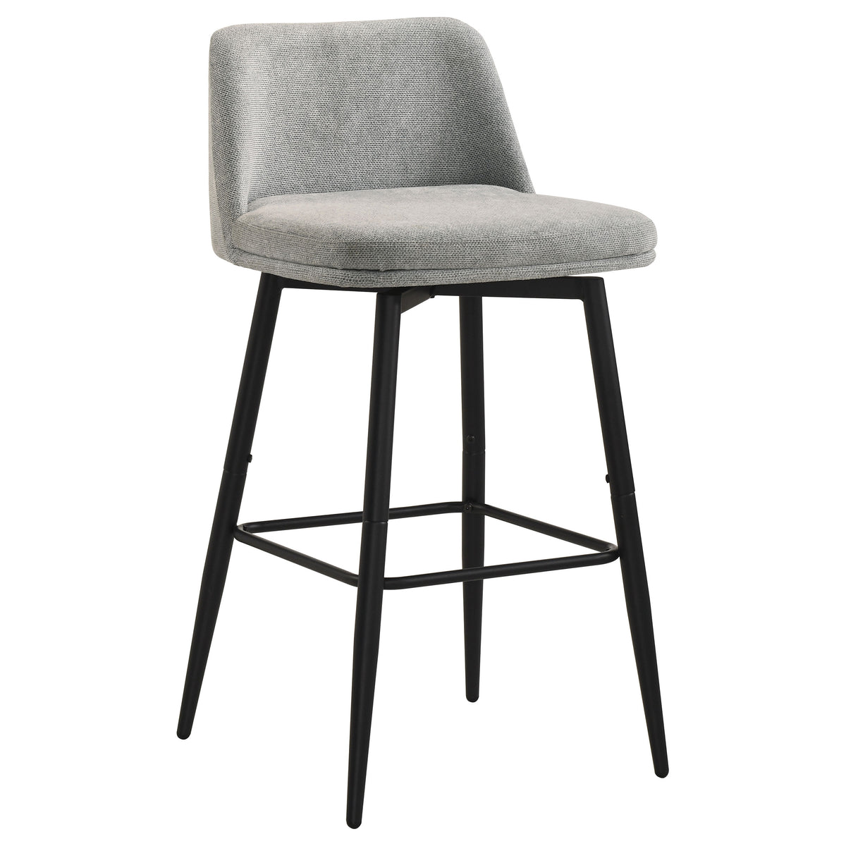 Mellor Fabric Upholstered Swivel Bar Chairs (Set of 2) Grey