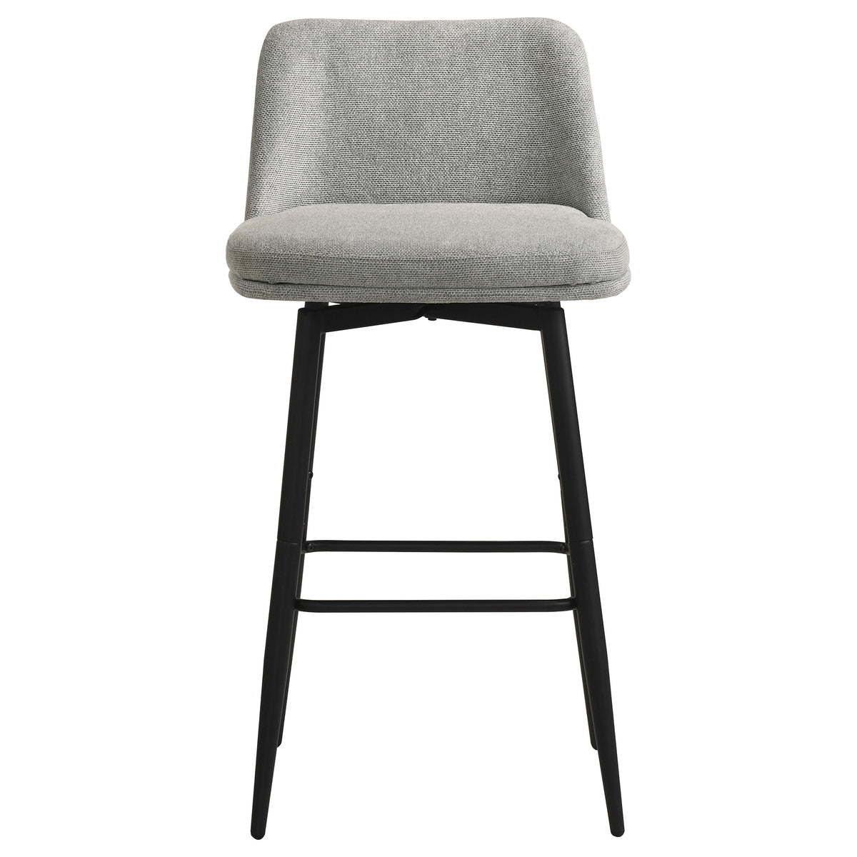 Mellor Fabric Upholstered Swivel Bar Chairs (Set of 2) Grey