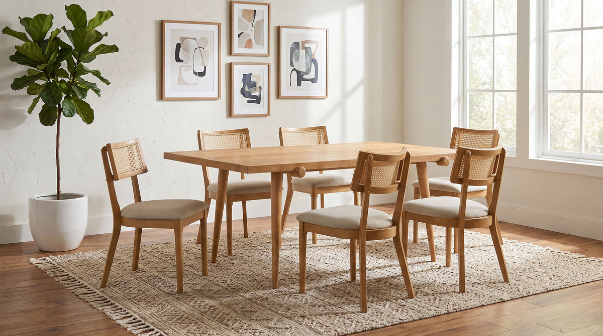 Fabra 79-inch Rectangular Acacia Dining Table Honey