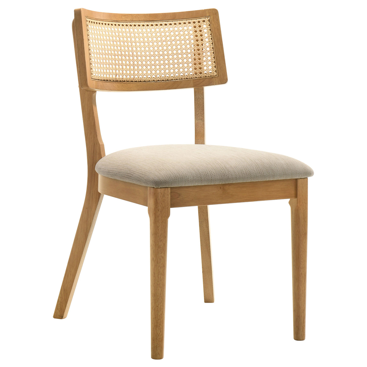 Fabra Cane Back Upholstered Dining Side Chairs (Set of 2) Wheat and Honey