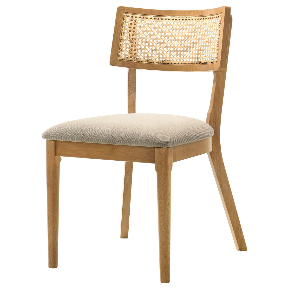 Fabra Cane Back Upholstered Dining Side Chairs (Set of 2) Wheat and Honey