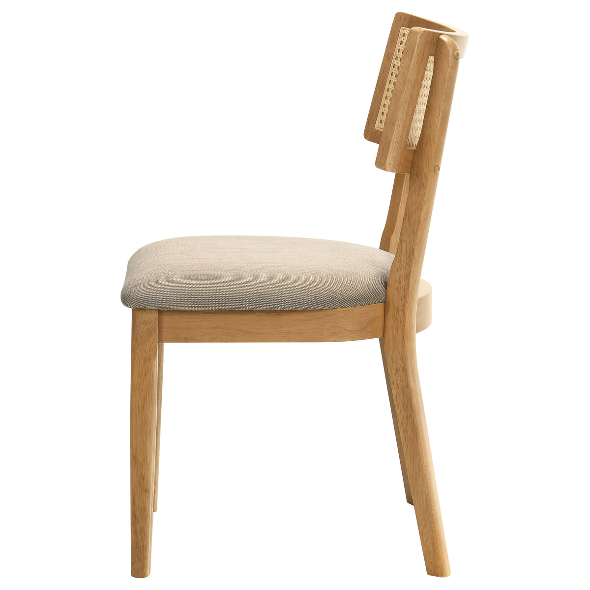 Fabra Cane Back Upholstered Dining Side Chairs (Set of 2) Wheat and Honey