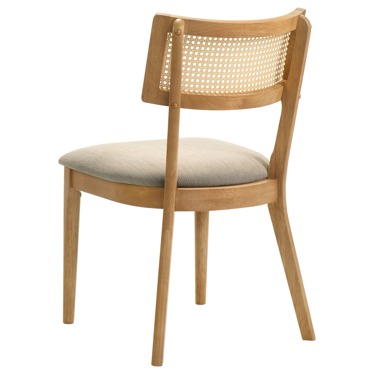 Fabra Cane Back Upholstered Dining Side Chairs (Set of 2) Wheat and Honey