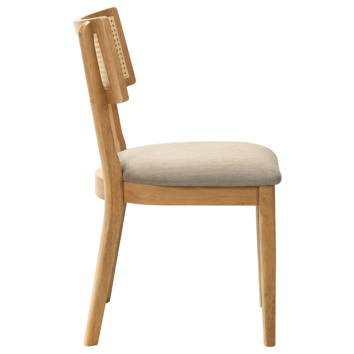Fabra Cane Back Upholstered Dining Side Chairs (Set of 2) Wheat and Honey