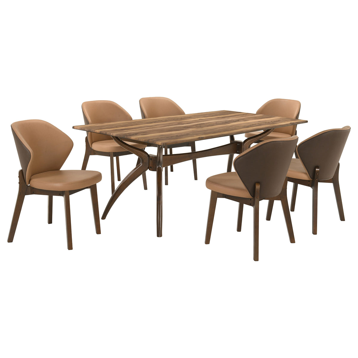 Randolph 7-piece 79-inch Smart Top Trestle Dining Set Sheesham and Butterscotch