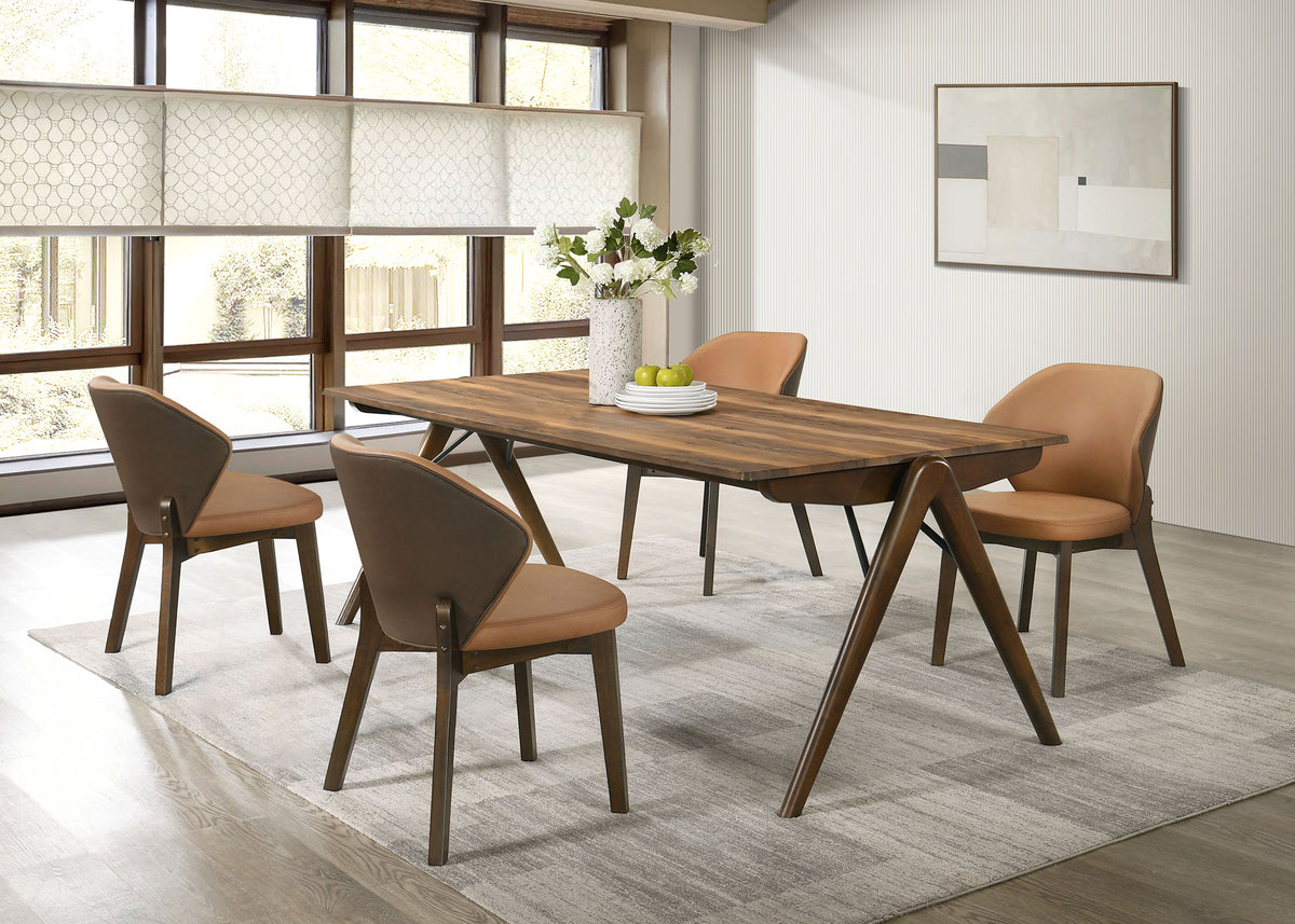 Randolph 5-piece 82-inch Smart Top Rectangular Dining Set Sheesham and Butterscotch