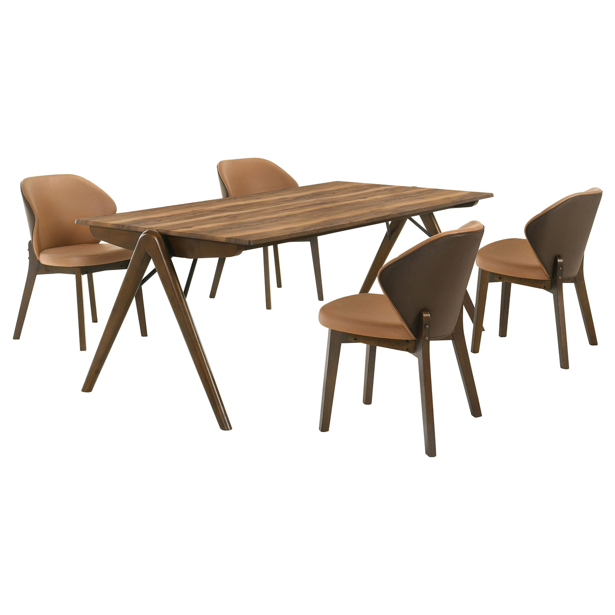 Randolph 5-piece 82-inch Smart Top Rectangular Dining Set Sheesham and Butterscotch