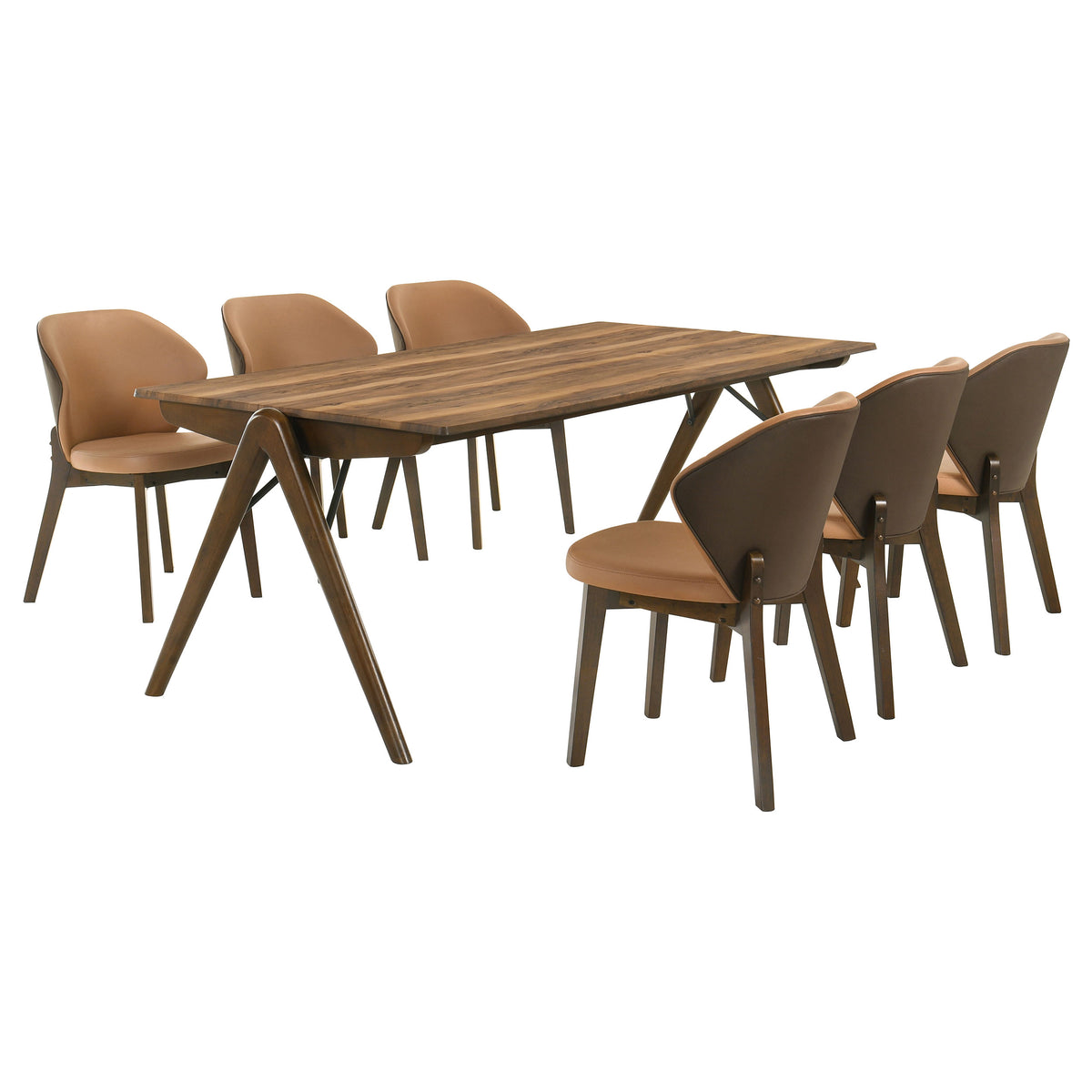 Randolph 7-piece 82-inch Smart Top Rectangular Dining Set Sheesham and Butterscotch