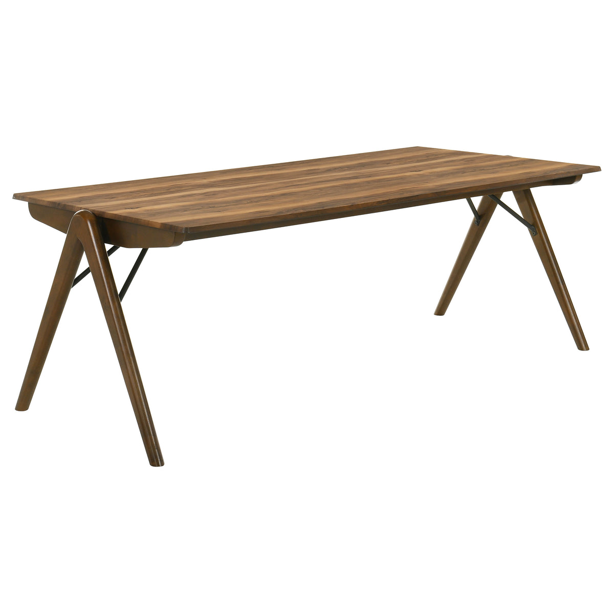 Randolph 82-inch Smart Top Rectangular Dining Table with Angled Legs Sheesham and Brown
