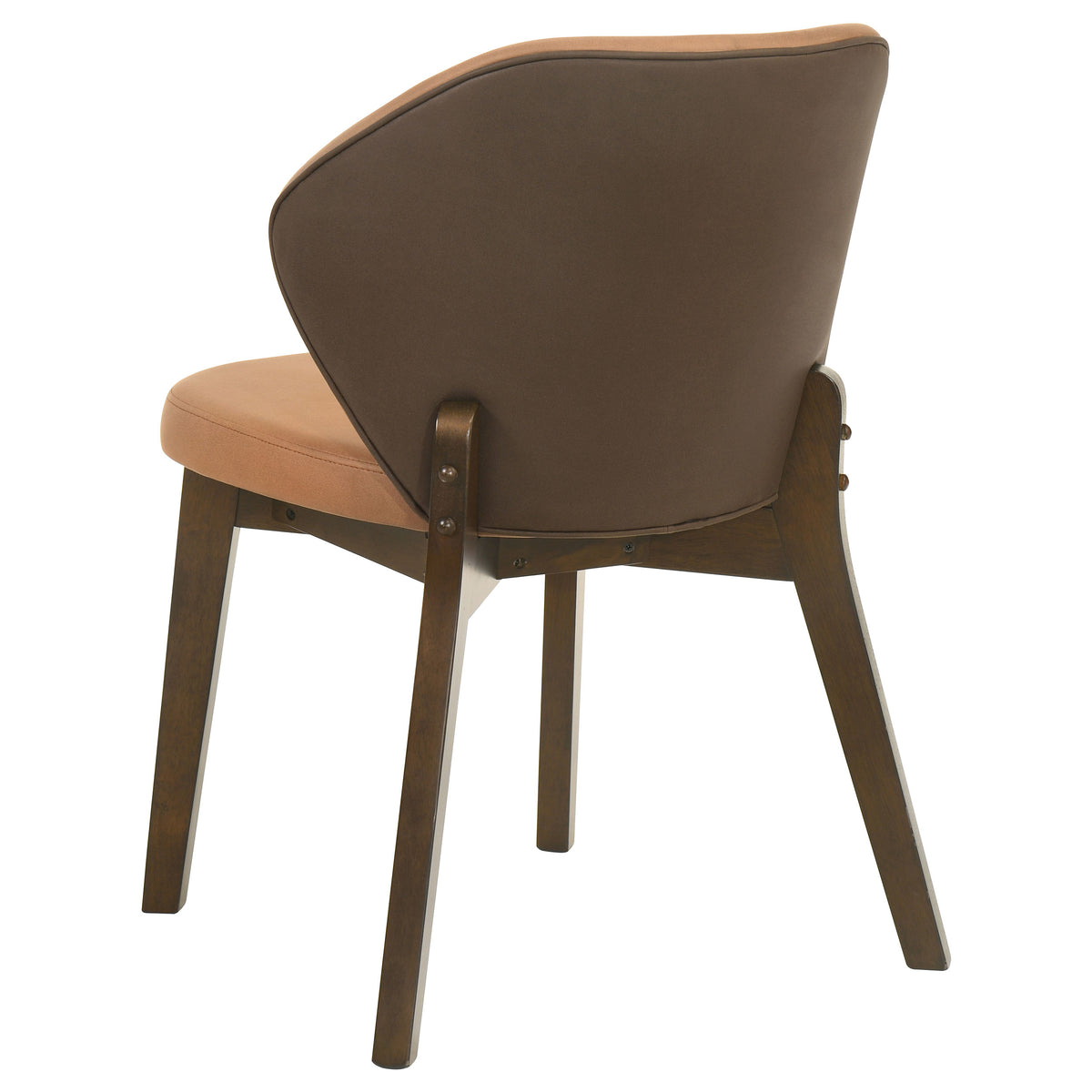 Randolph Turtle-Back Upholstered Dining Side Chairs (Set of 2) Butterscotch and Brown