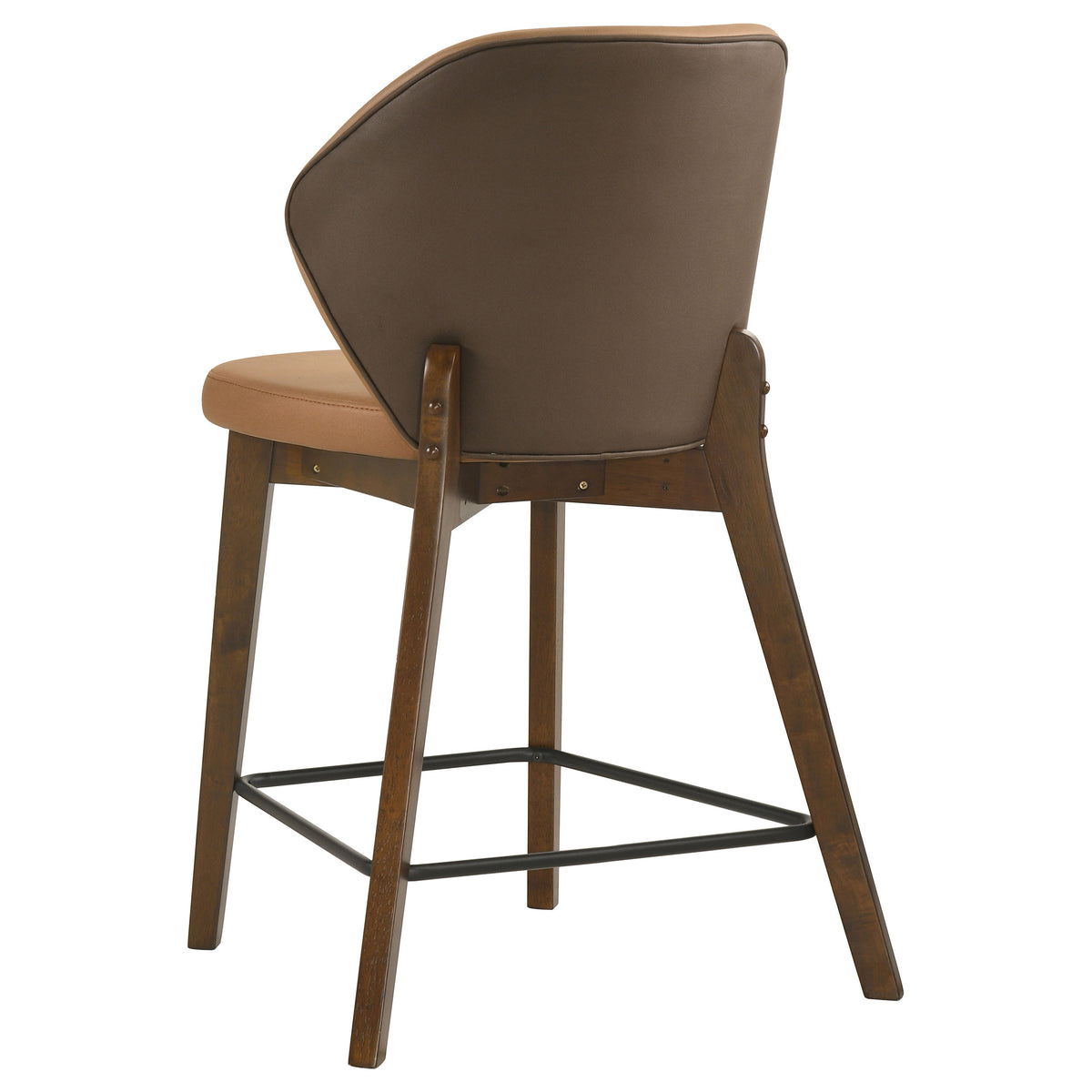 Randolph Turtle-Back Upholstered Counter Height Chairs (Set of 2) Butterscotch and Brown