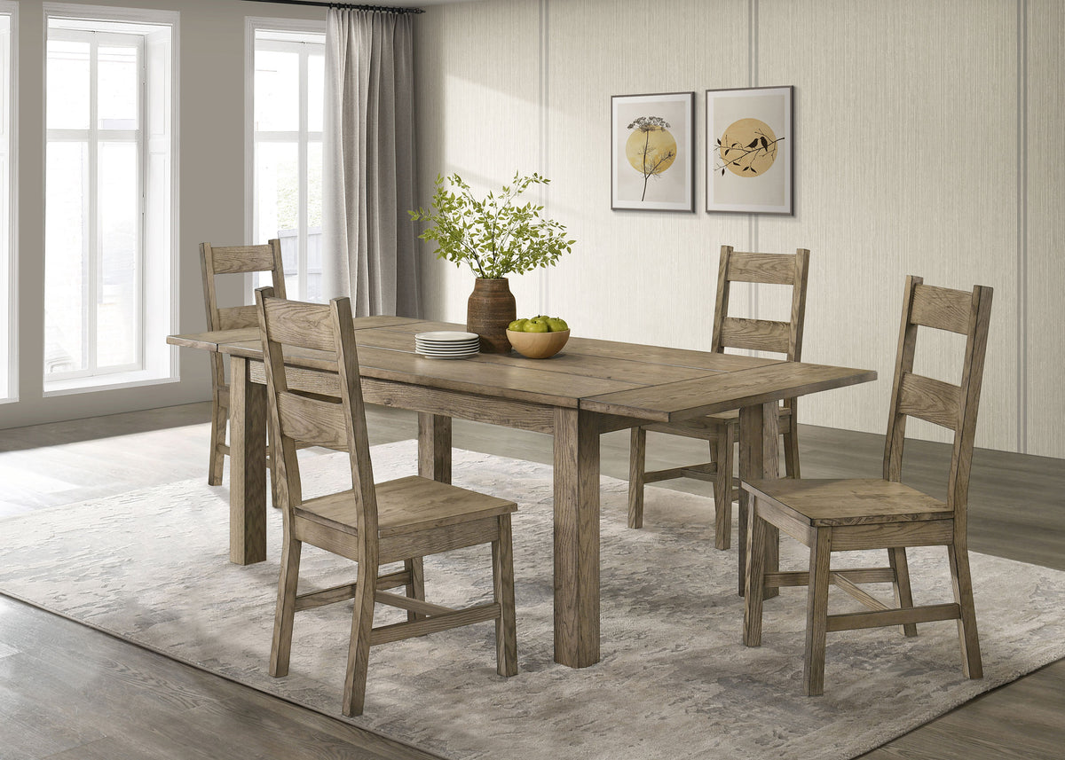 Cardova 5-piece Draw Leaf Extension Dining Set Vineyard Oak