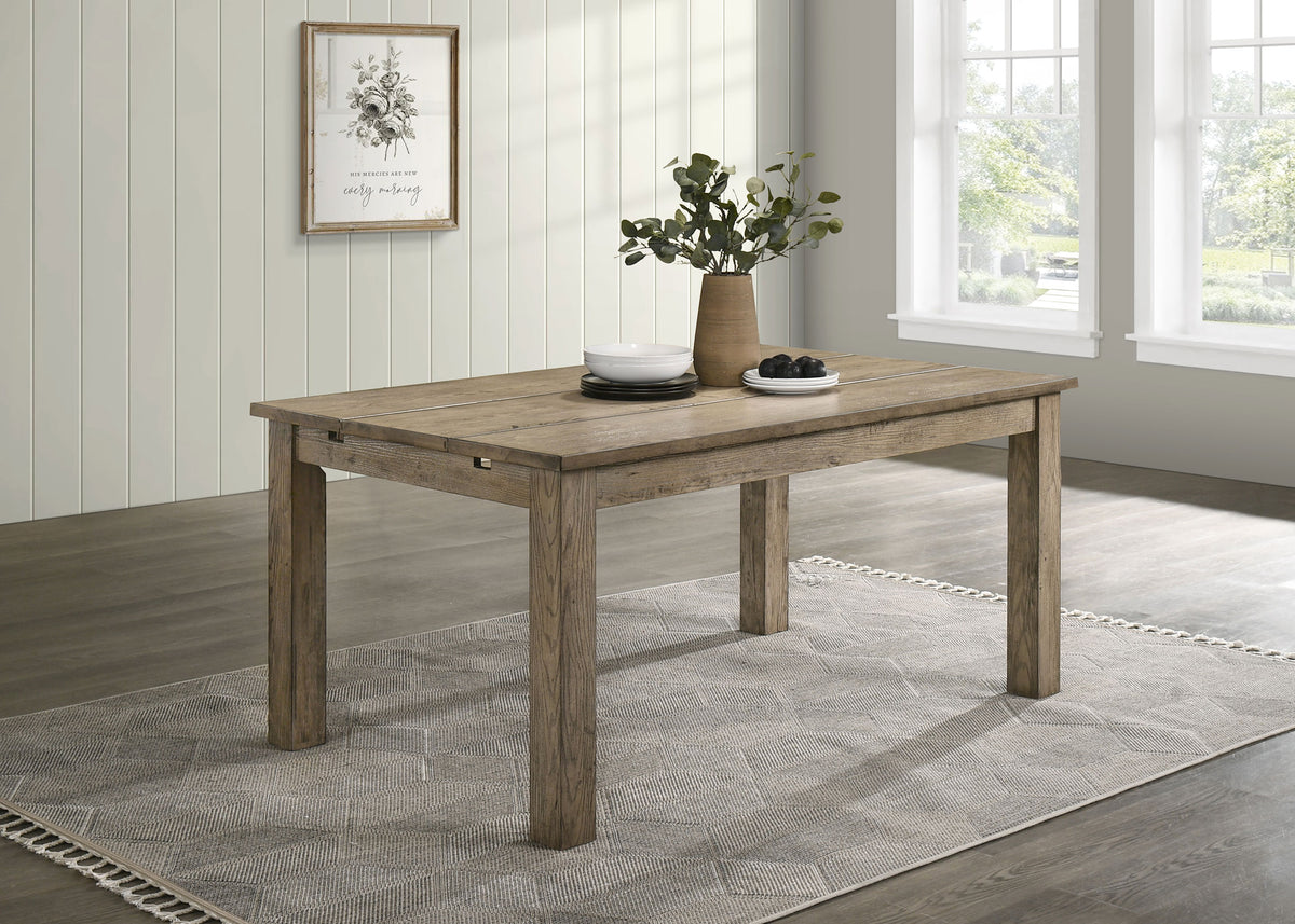 Cardova 63 to 87-inch Solid Wood Draw Leaf Extension Dining Table Vineyard Oak