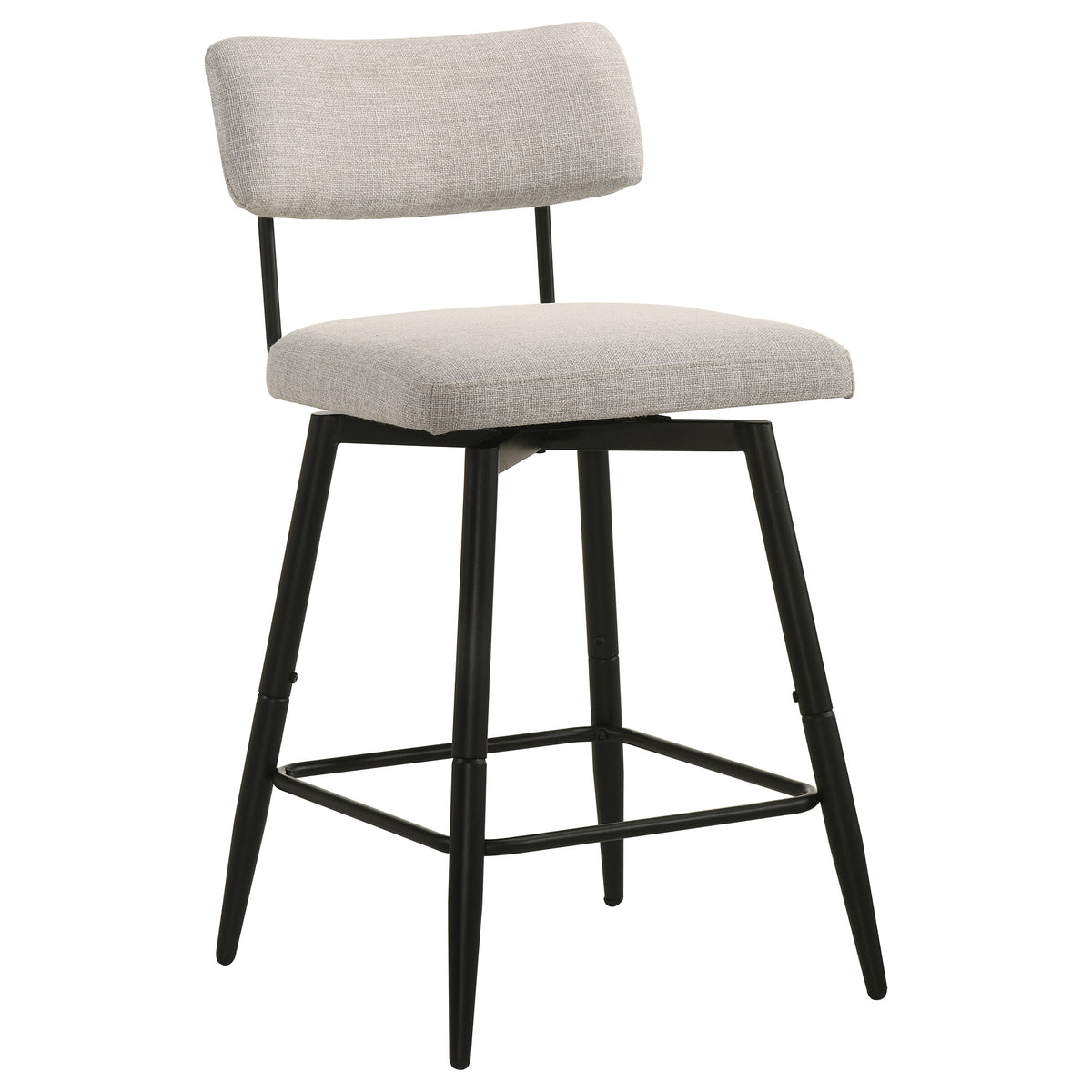 Levine Fabric Upholstered Swivel Counter Chairs (Set of 2) Cream