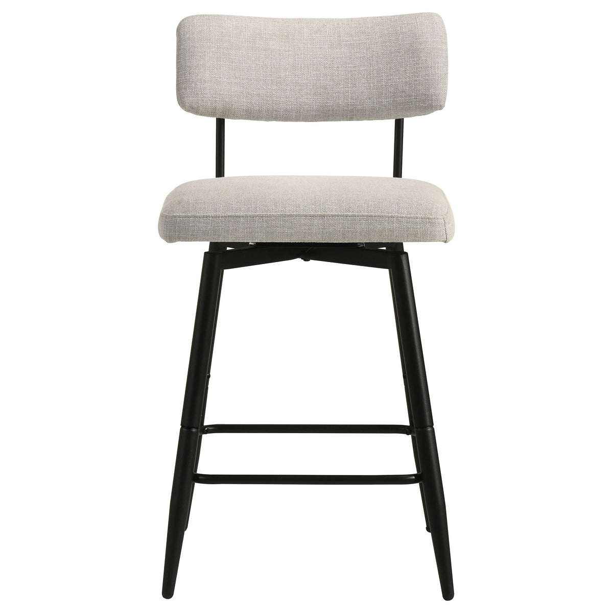 Levine Fabric Upholstered Swivel Counter Chairs (Set of 2) Cream