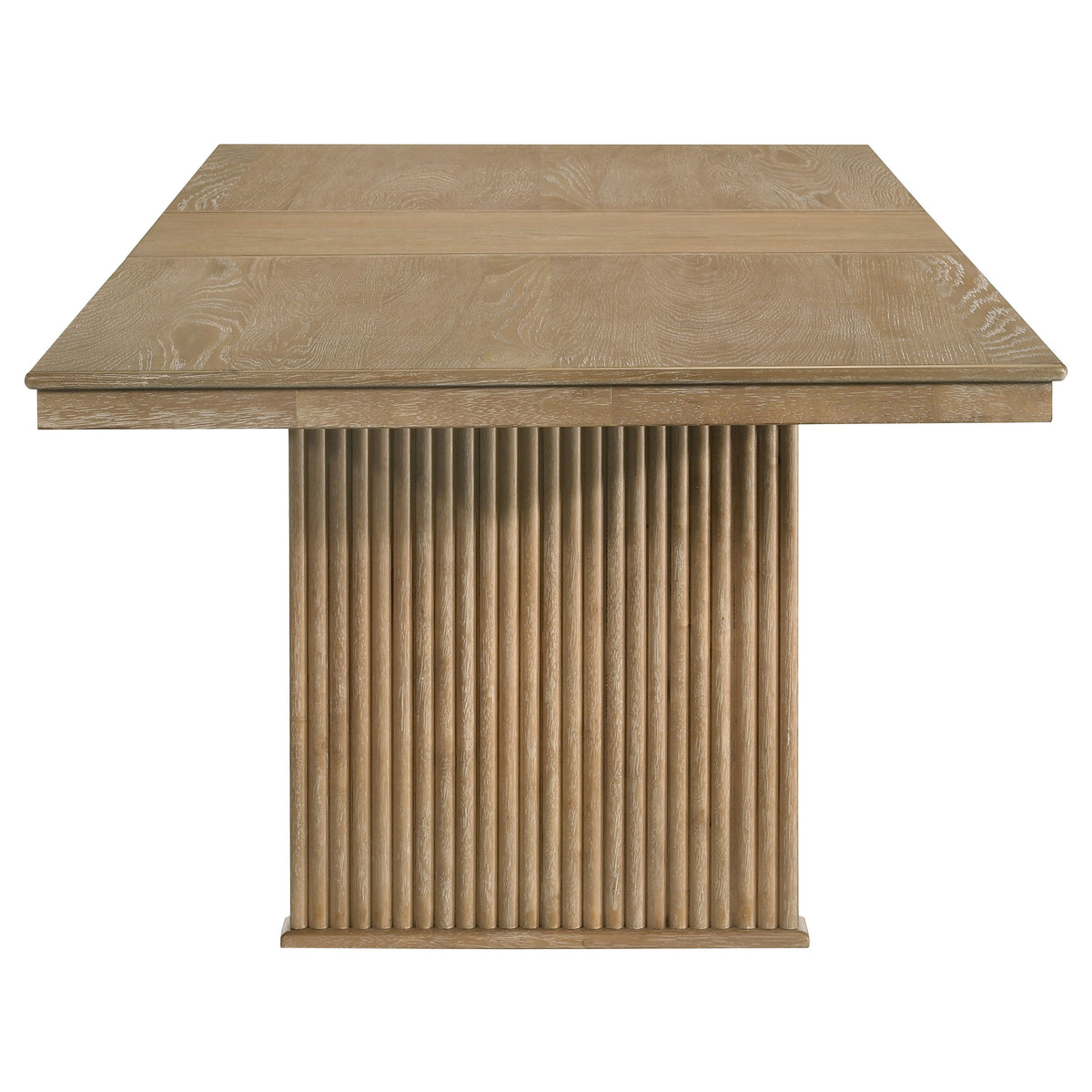 Adina 7-piece Rectangular Extension Dining Set Distressed Light Brown and Barley