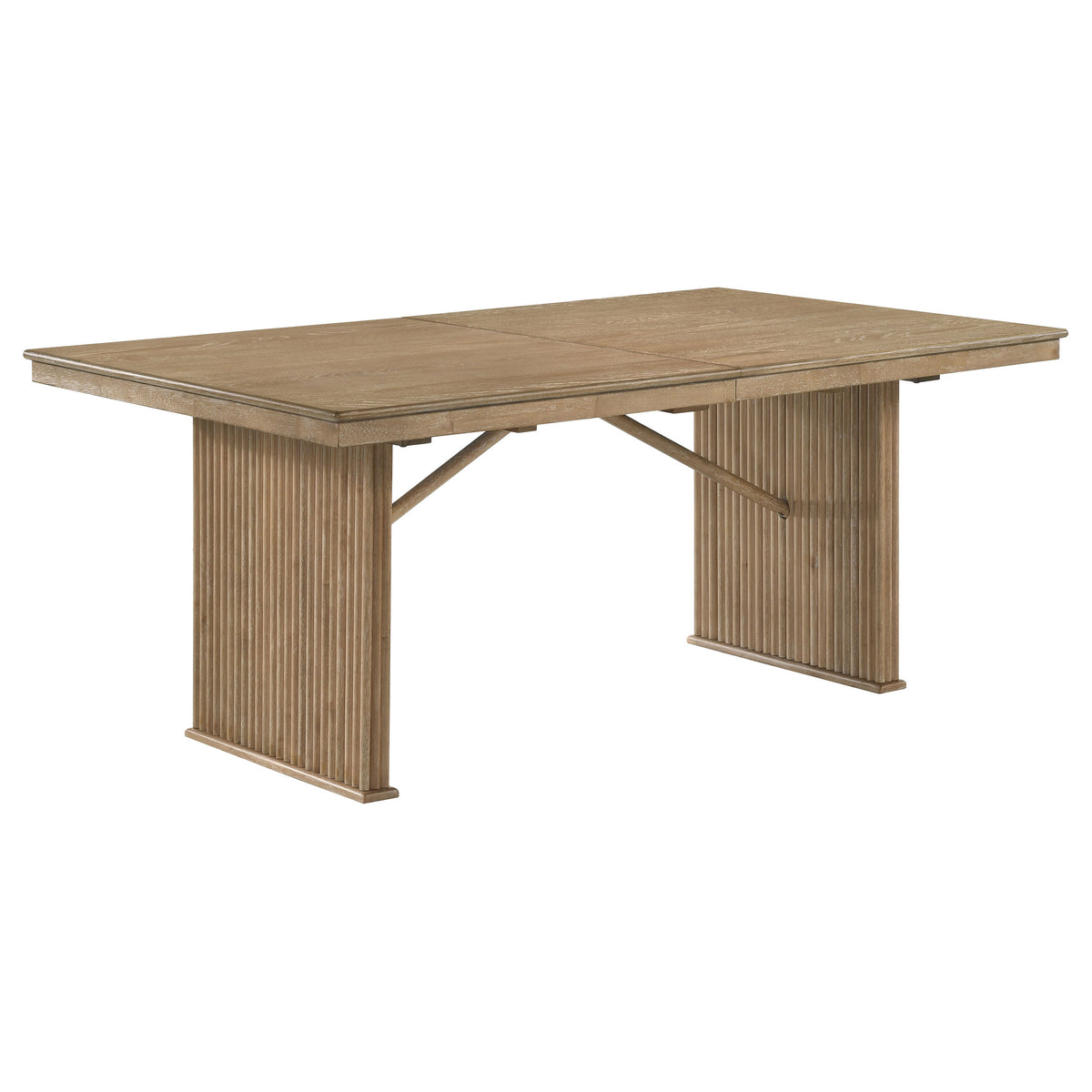 Adina 72 to 89-inch Rectangular Extension Leaf Dining Table Distressed Light Brown