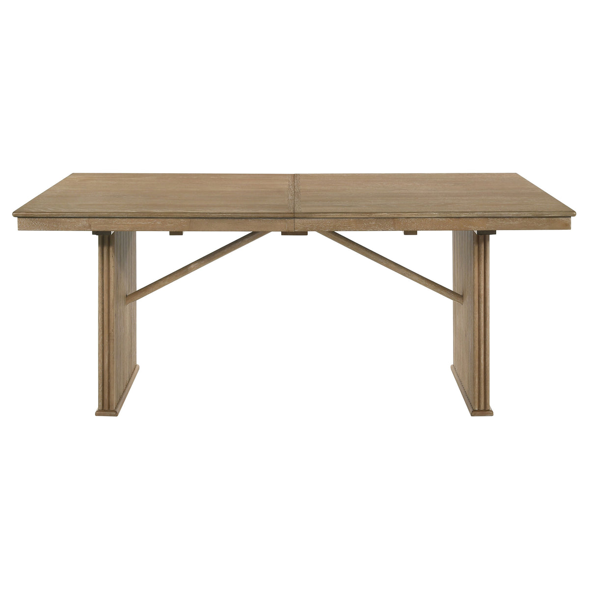 Adina 72 to 89-inch Rectangular Extension Leaf Dining Table Distressed Light Brown