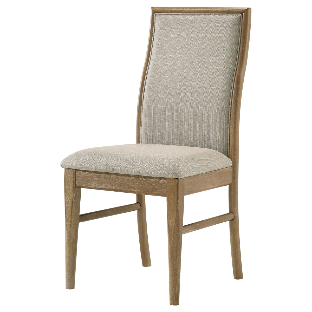 Adina Upholstered Dining Side Chairs (Set of 2) Barley and Distressed Light Brown