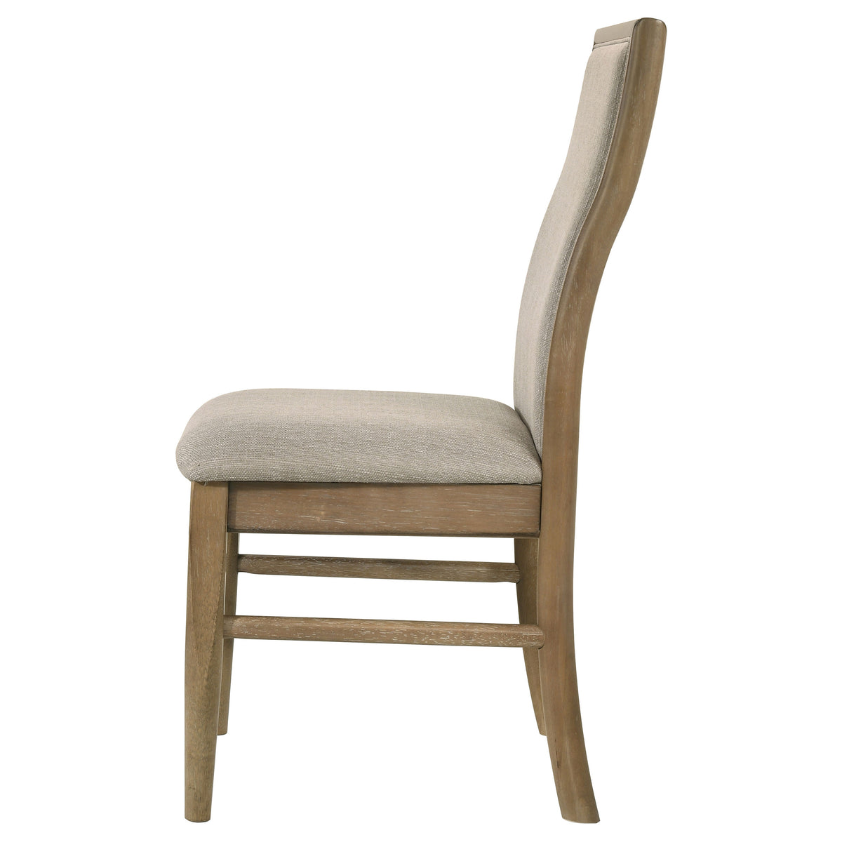 Adina Upholstered Dining Side Chairs (Set of 2) Barley and Distressed Light Brown