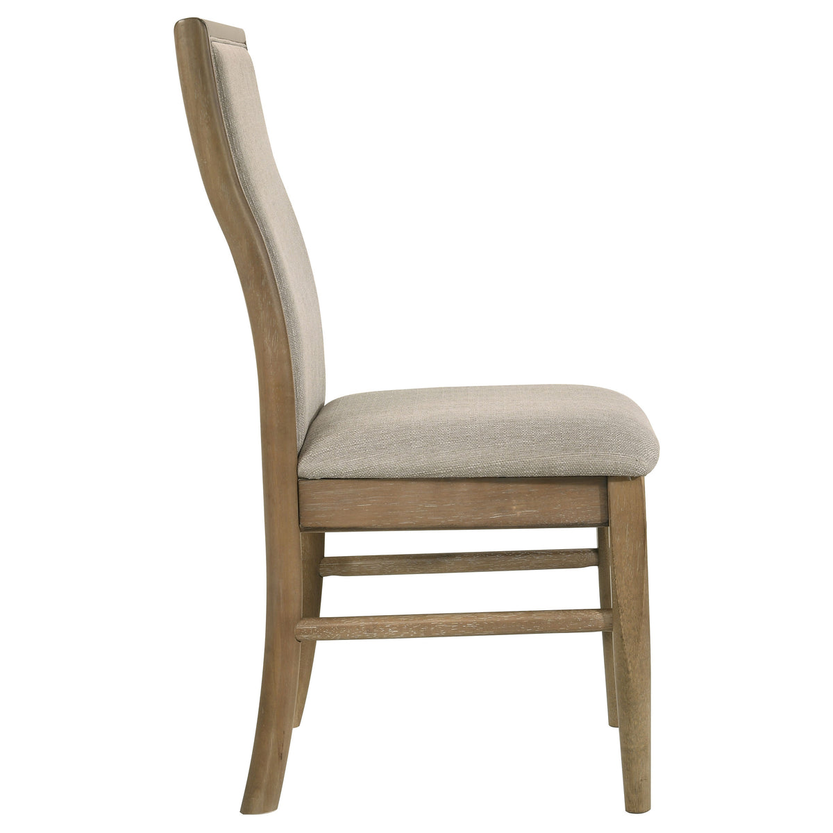 Adina Upholstered Dining Side Chairs (Set of 2) Barley and Distressed Light Brown