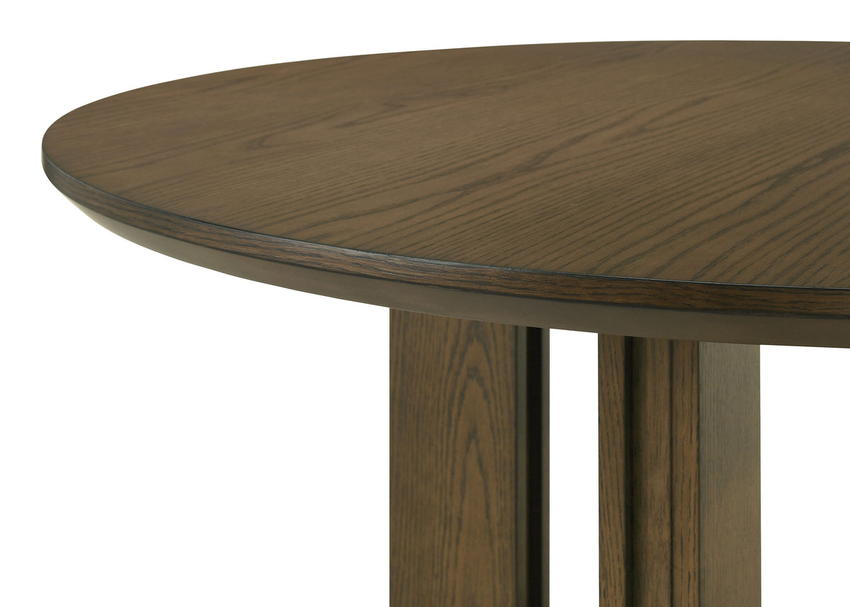Ottowa 5-piece Round Counter Height Dining Set Brown and Light Tan
