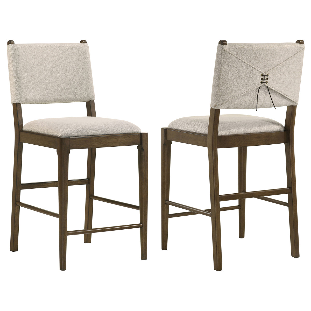 Ottowa Upholstered Counter Height Chairs (Set of 2) Light Tan and Brown