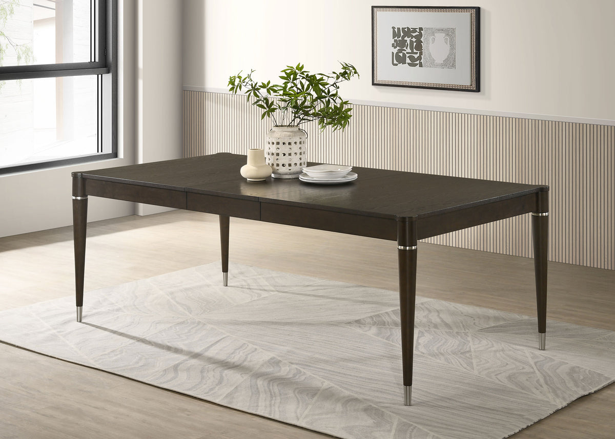 Reseda 63 to 81-inch Rectangular Extension Leaf Dining Table Ash Brown