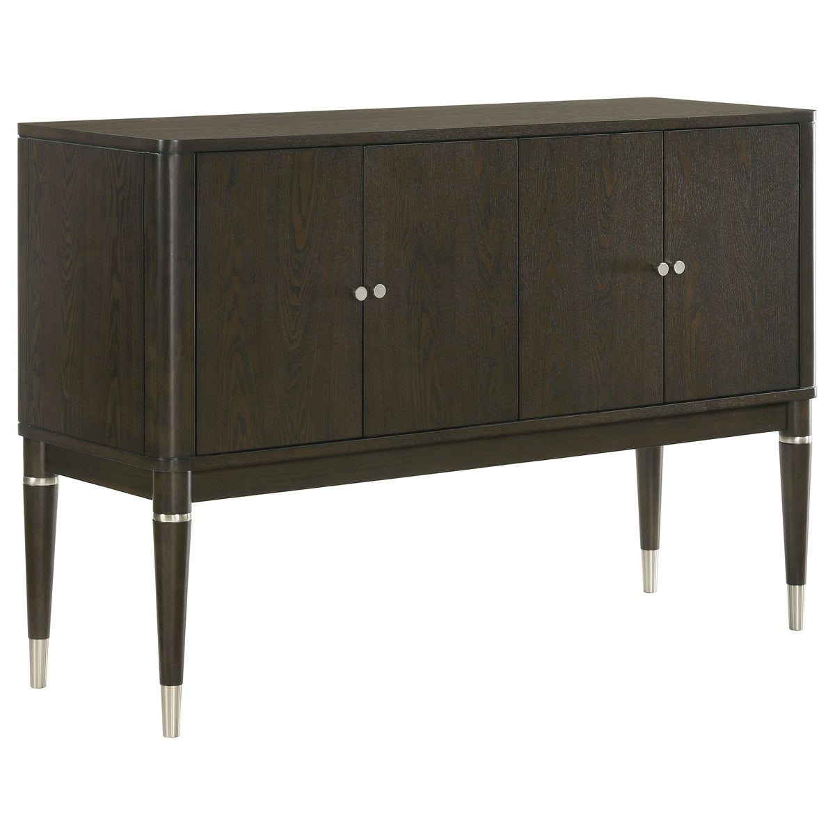 Reseda 4-door Dining Sideboard Server with Adjustable Shelves Ash Brown