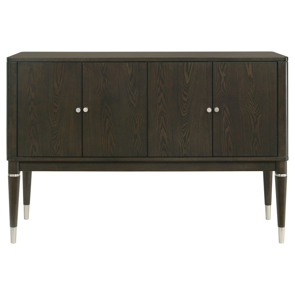Reseda 4-door Dining Sideboard Server with Adjustable Shelves Ash Brown