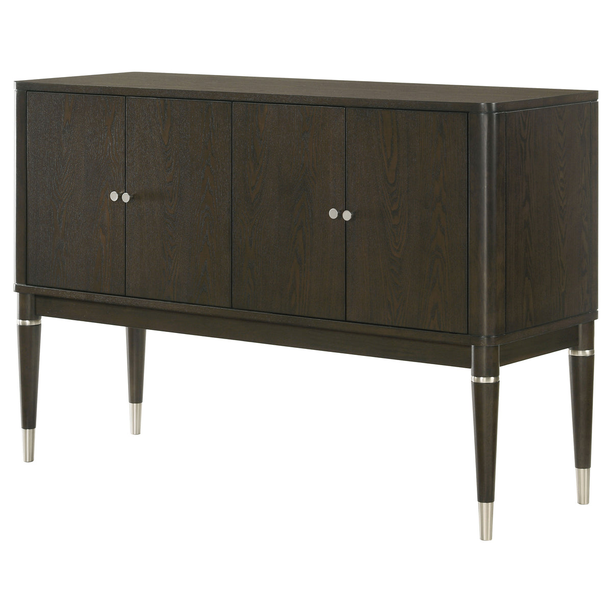 Reseda 4-door Dining Sideboard Server with Adjustable Shelves Ash Brown