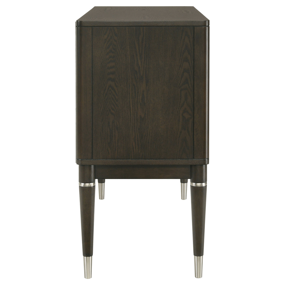 Reseda 4-door Dining Sideboard Server with Adjustable Shelves Ash Brown
