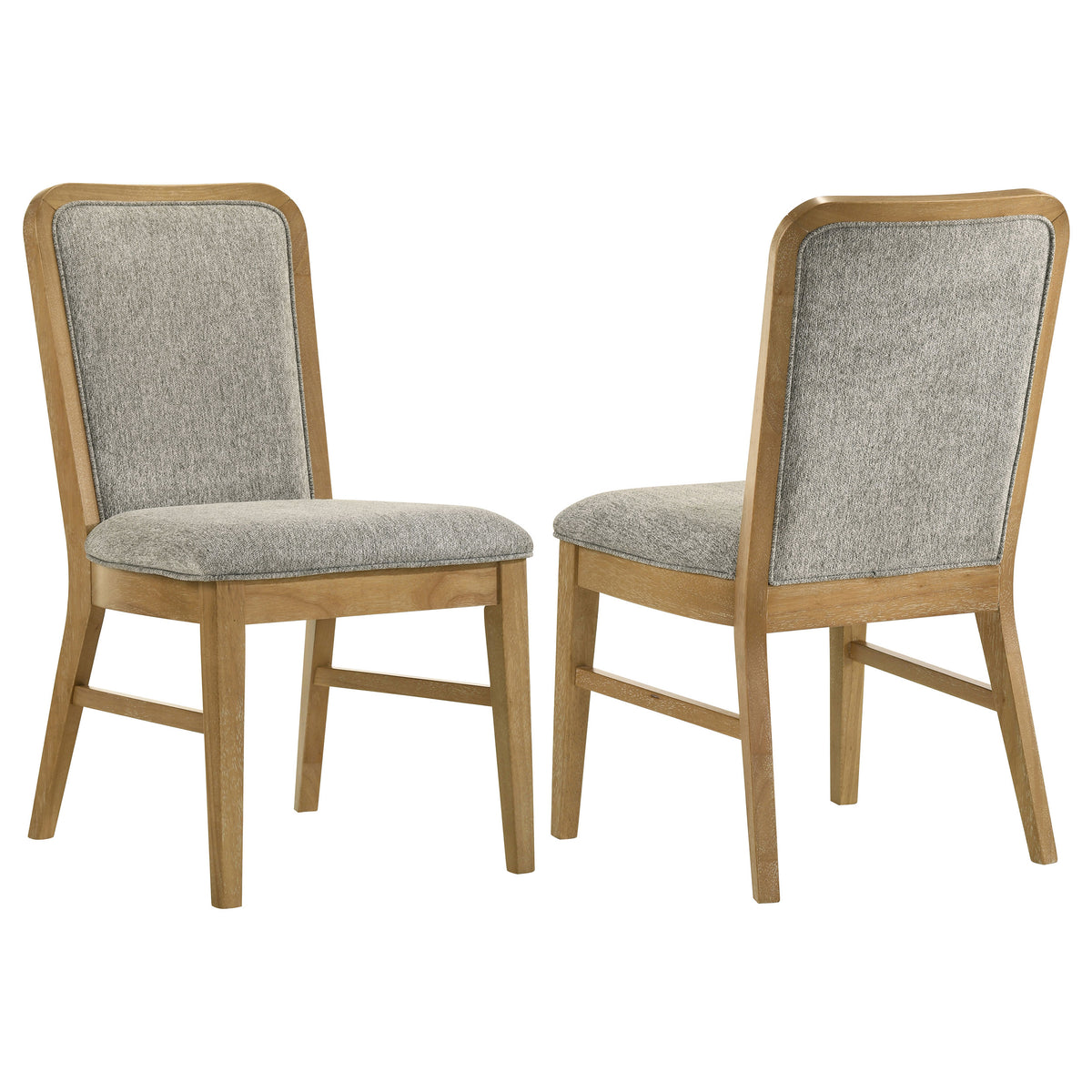 Croyden Curved Back Upholstered Dining Side Chairs (Set of 2) Grey and Weathered Natural