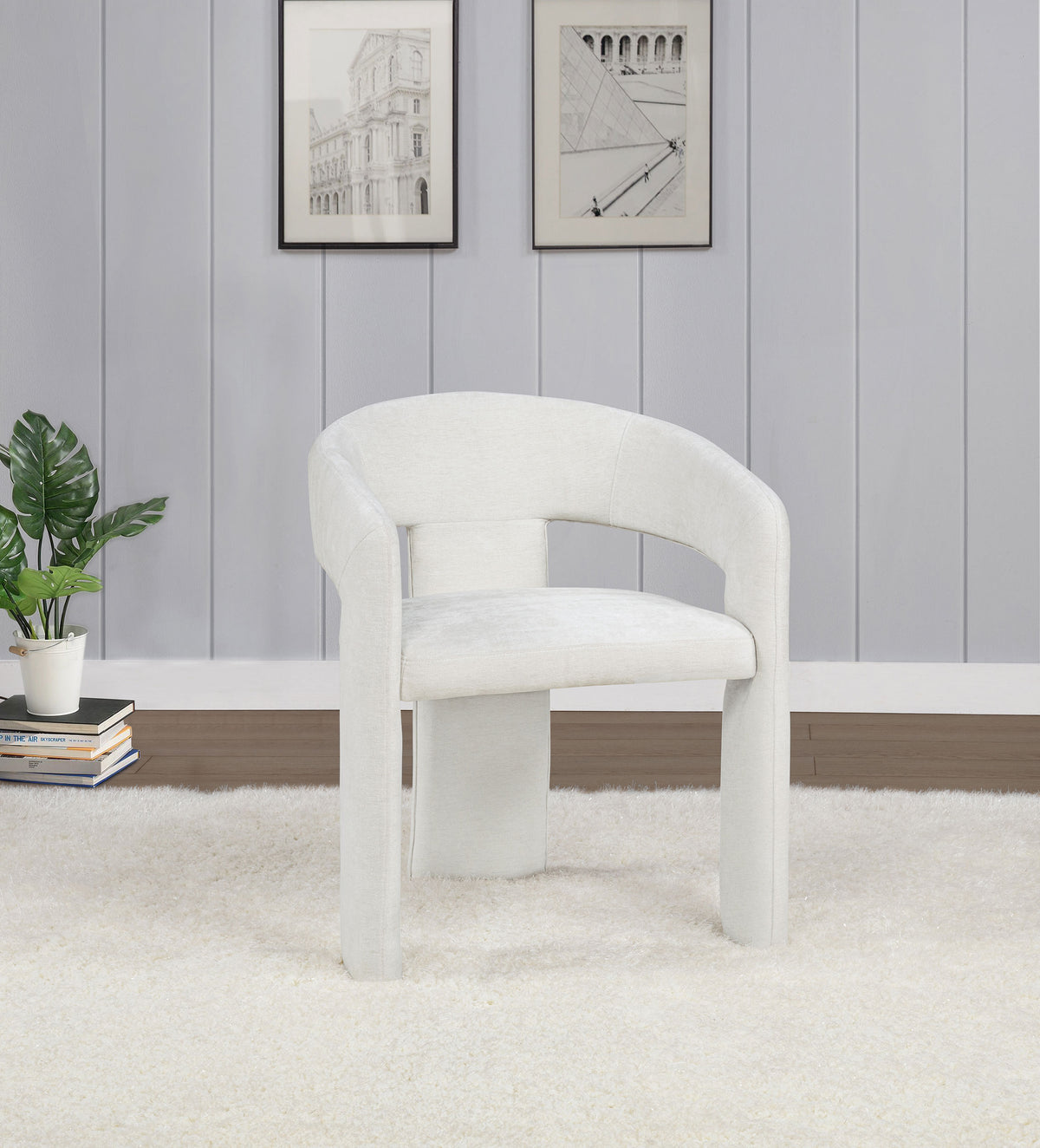 Carlow Upholstered Dining Arm Chairs (Set of 2) White