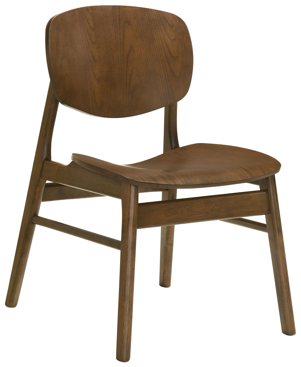 Benford Wood Seat Dining Side Chairs (Set of 2) Dark Brown