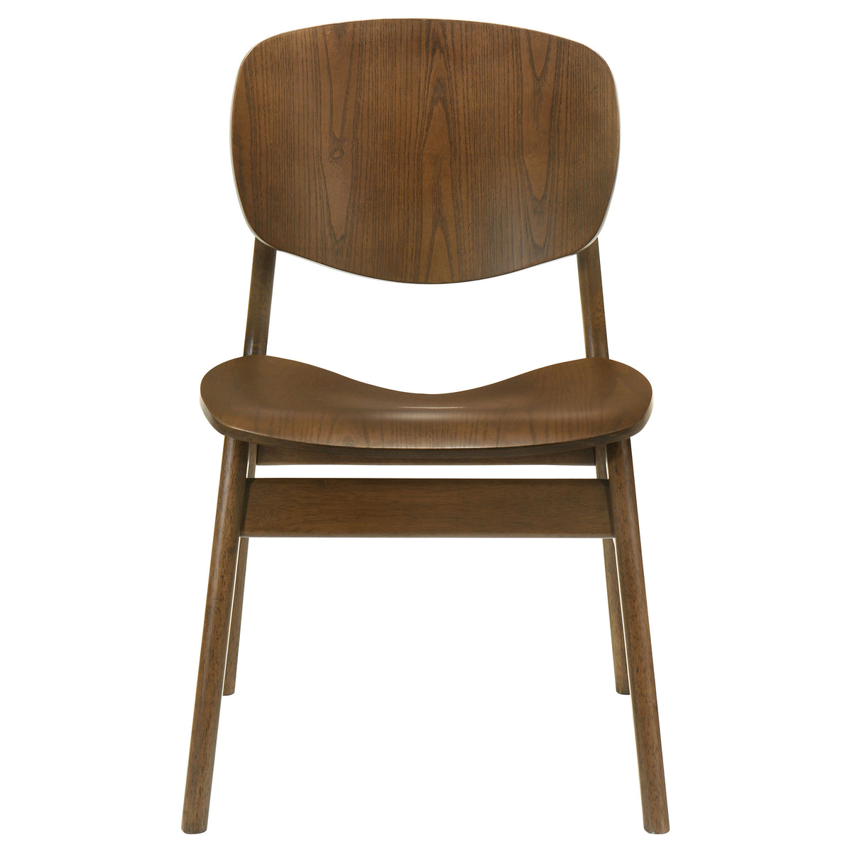 Benford Wood Seat Dining Side Chairs (Set of 2) Dark Brown