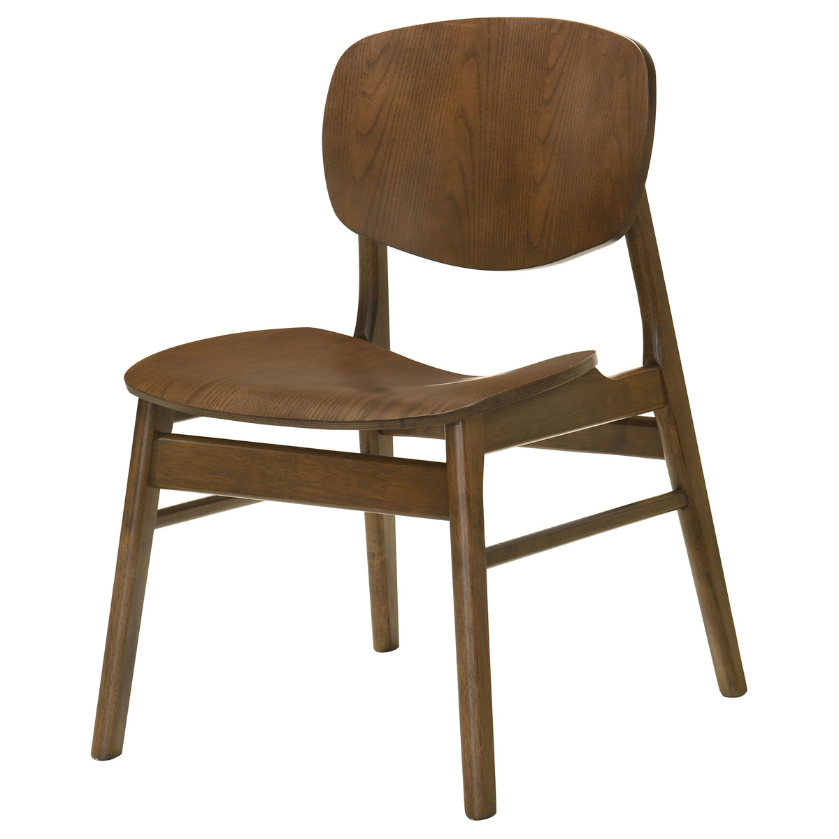 Benford Wood Seat Dining Side Chairs (Set of 2) Dark Brown