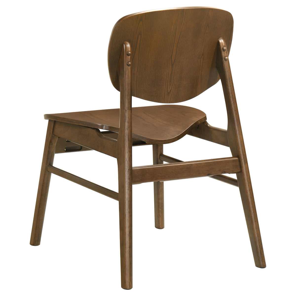Benford Wood Seat Dining Side Chairs (Set of 2) Dark Brown
