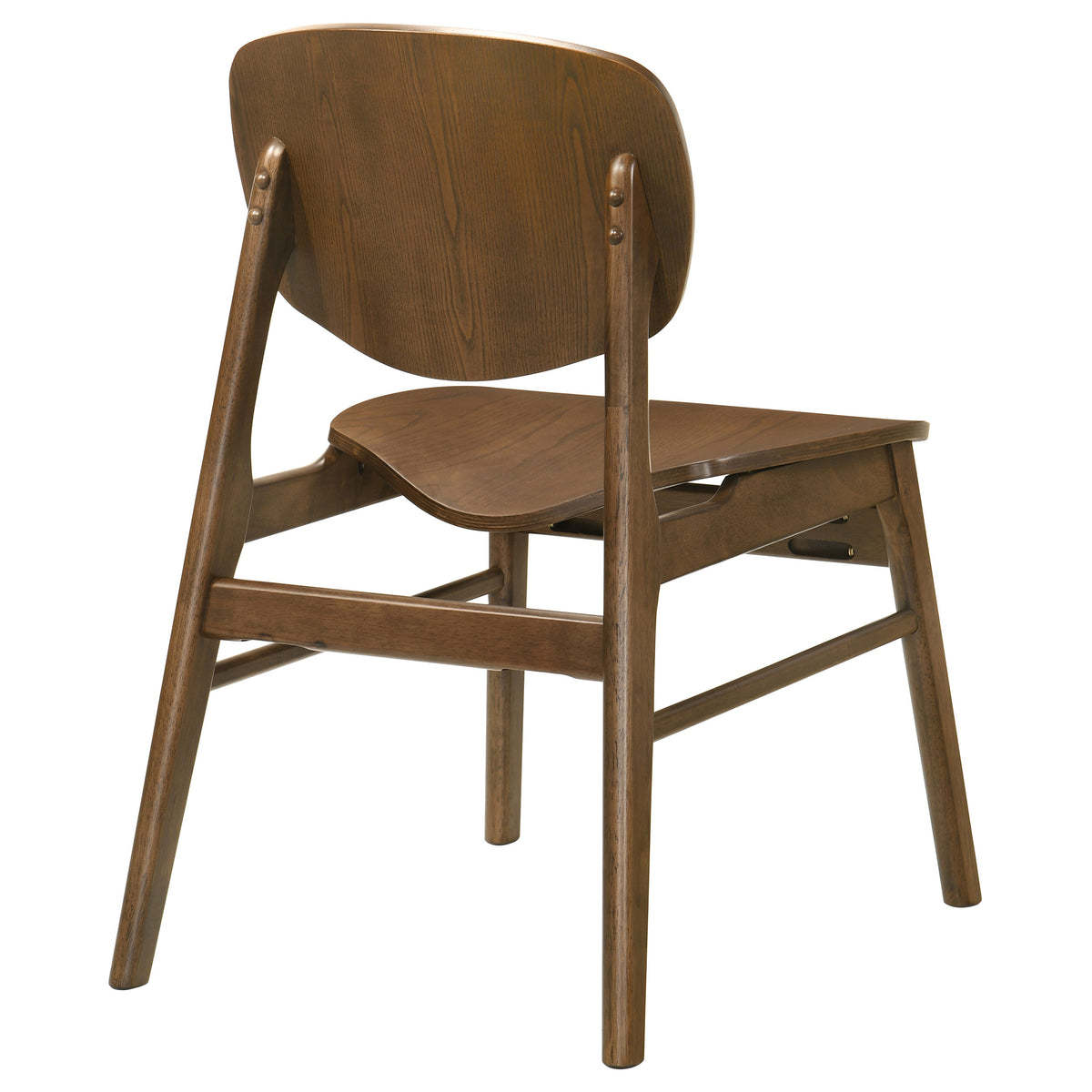 Benford Wood Seat Dining Side Chairs (Set of 2) Dark Brown