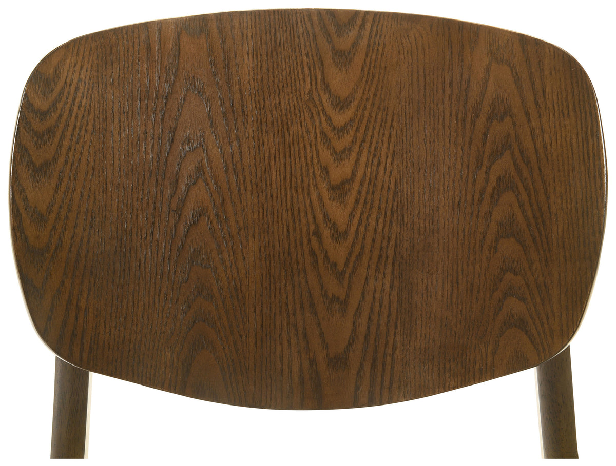 Benford Wood Seat Dining Side Chairs (Set of 2) Dark Brown