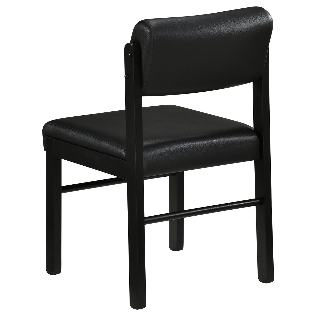 Kehoe Faux Leather Dining Side Chairs (Set of 2) Black and Black