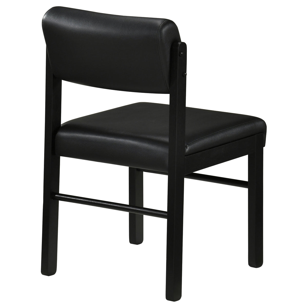 Kehoe Faux Leather Dining Side Chairs (Set of 2) Black and Black