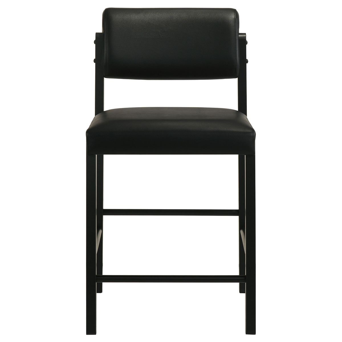 Kehoe Faux Leather Counter Height Chairs (Set of 2) Black