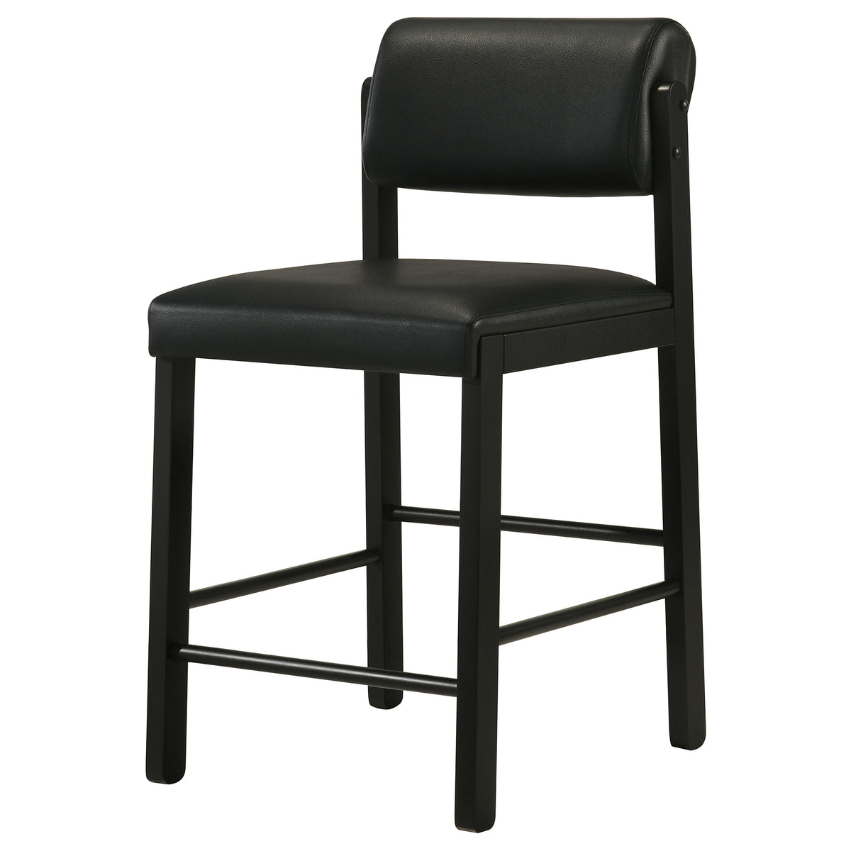 Kehoe Faux Leather Counter Height Chairs (Set of 2) Black
