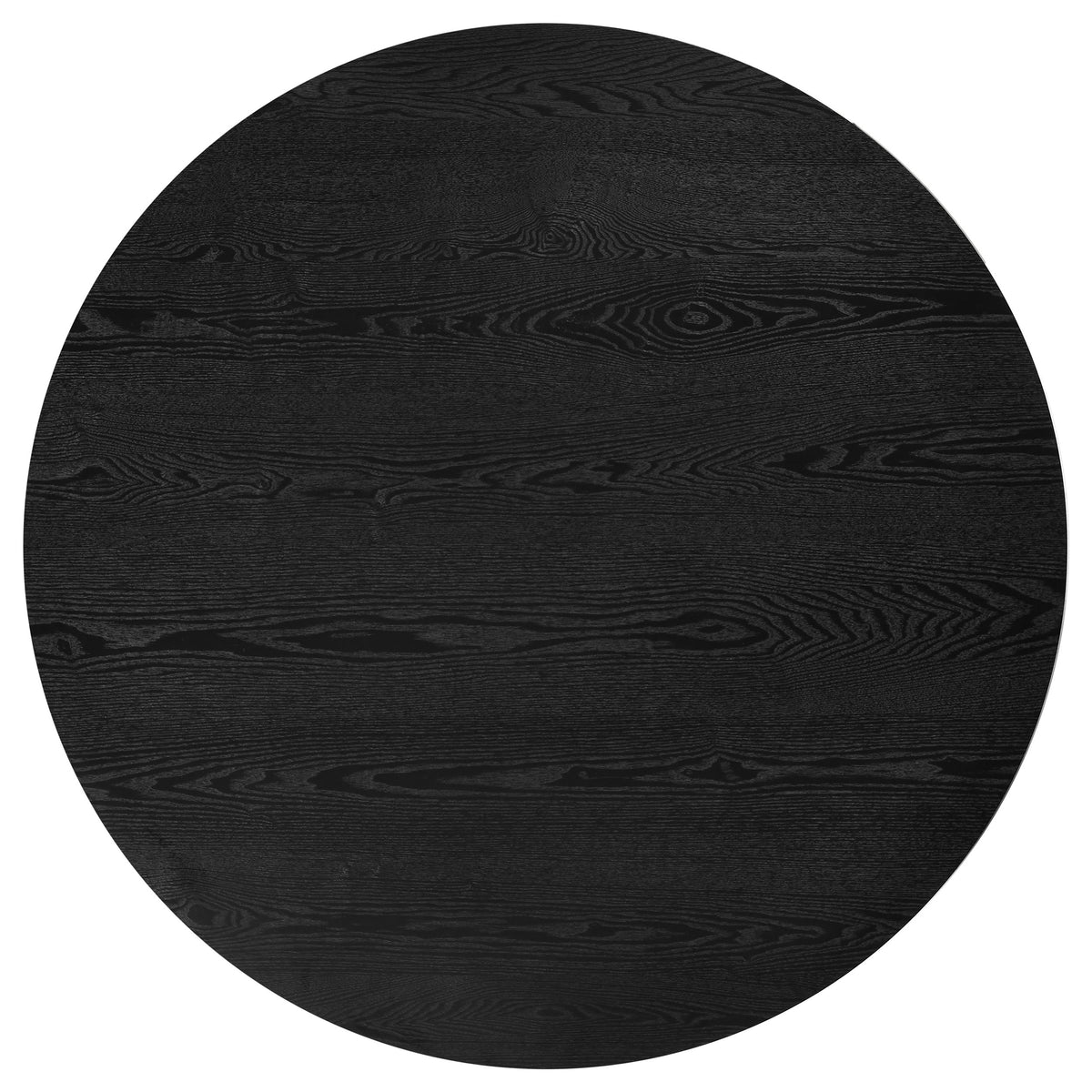 Hamlyn 5-piece 47-inch Round Dining Set with Cream Tufted Velvet Chairs Black