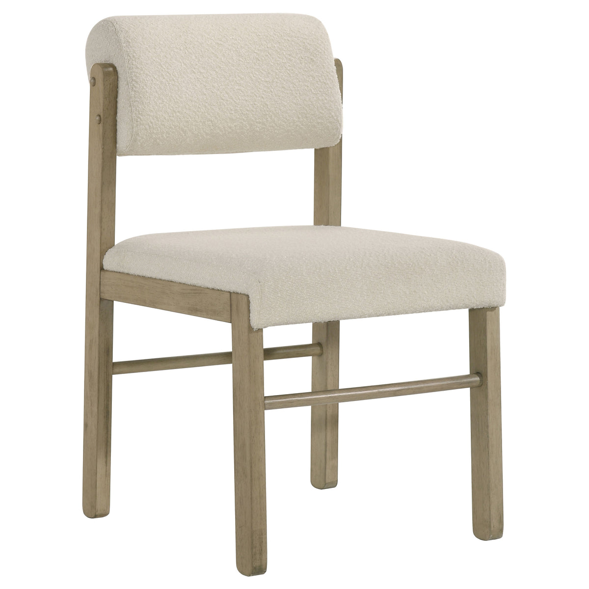 Hamlyn 5-piece 47-inch Round Dining Set with Cream Upholstered Chairs Natural Oak